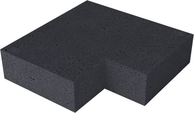 Massief hoek binnen carbon 60/60 x 37 x 15 cm prijs per stuk Gardenlux