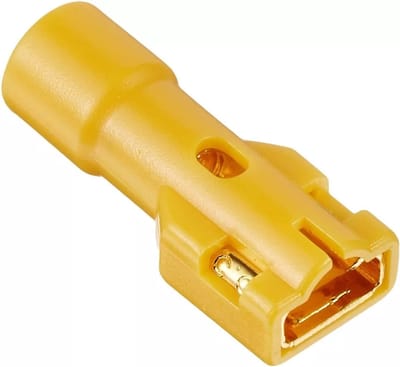 Furutech FT-210(G) Gold Insulated Push-on Disconnect Terminal | female scheidingsklem | 24k verguld koper | 5.5sq. mm max. 12~10 AWG per 10 stuks