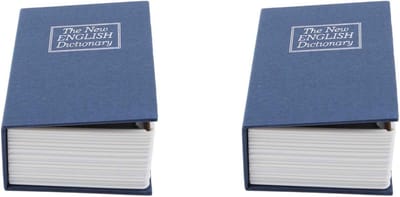 Verborgen Geldkist - Decoratieve Container - Veilige Opslag - Combinatieslot Beveiliging - Donkerblauw