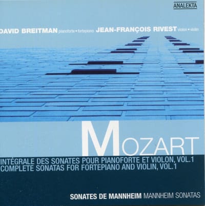 David Breitman & Jean-François Rivest - Mozart: Complete Sonatas For Violin & Forte Vol.1 (2 CD)