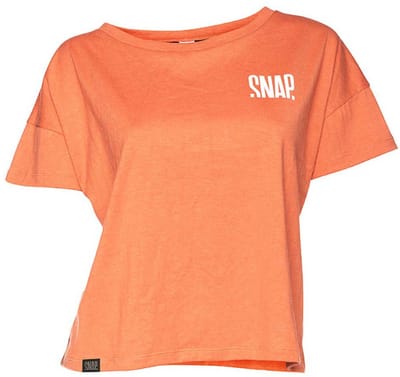 Snap Climbing Crop Hemp T-shirt Met Korte Mouwen Oranje XS Vrouw