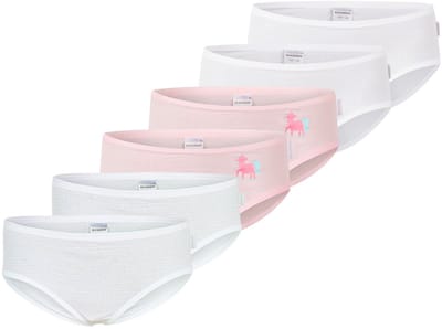 Schiesser Meisjes slip / onderbroek 6 pack fijnrib Cotton