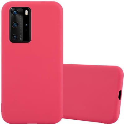 Cadorabo Hoesje geschikt voor Huawei P40 PRO / P40 PRO+ in CANDY ROOD - Beschermhoes gemaakt van flexibel TPU silicone Case Cover