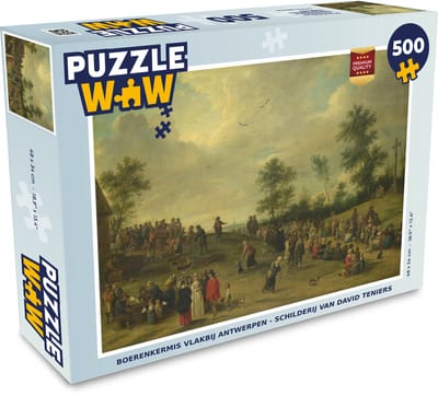 Puzzel Boerenkermis vlakbij Antwerpen - schilderij van David Teniers - Legpuzzel - Puzzel 500 stukjes