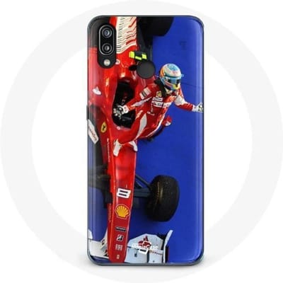 Coque pour Huawei P20 Lite - Formule 1 - Fernando Alonso - Rouge - Rigide - Protection rouge