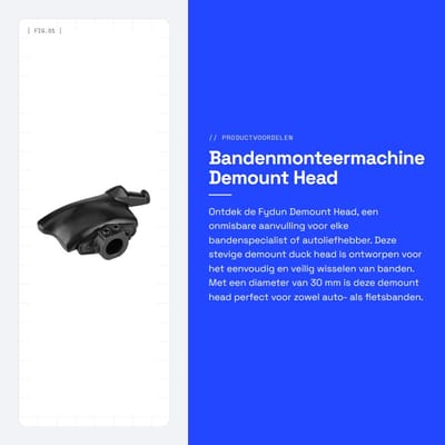 Dailygoods- Demount Head - Zwarte Bandenmonteermachine - Kunststof Nylon - Diameter 28/30 mm - Vaste Kop - 1 Stuk - Gewicht 400 g - Bandenmonteur