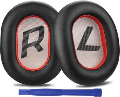 Vervangende Oorkussens voor Plantronics BackBeat Pro 2 en Voyager 8200 UC Hoofdtelefoons, Zacht Kunstleer en Comfortabele Kussens in Zwart en Rood