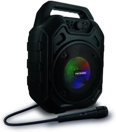 Draagbare Bluetooth-luidspreker met LED-lamp, 45 W, USB, micro-SD, AUX, microfooningang en FM-radio