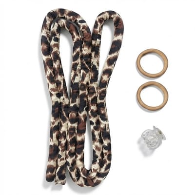 Luipaardprint hair curling rod zonder hitte voor dames – extended no heat krulband set met zachte stof, haarclip heatless curls en elastieken voor krullen zonder warmte