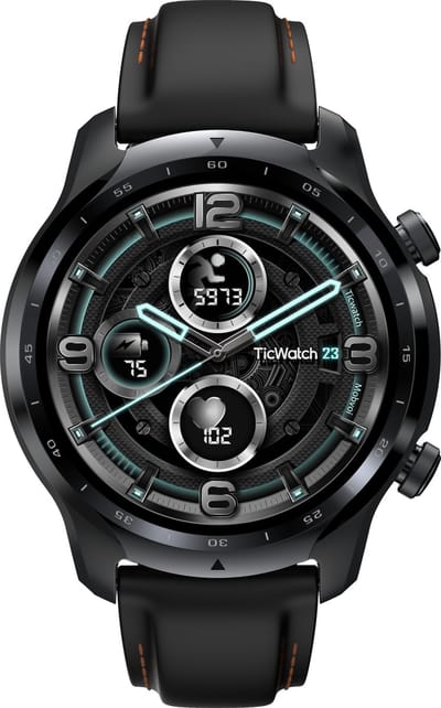 Mobvoi Ticwatch Pro 3 GPS smartwatch Black Shadow AMOLED dubbel layer technologie 48mm wear OS 1.4in  Zwart