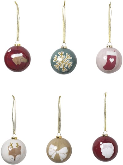 Vertbaudet Set van 6 kerstballen in 3D