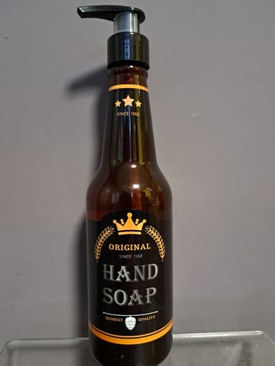 AC Brew handzeep bierfles look 330 ml - beer bruine fles- leuk geschenk - mannen -verjaardag - kerst kado- vader dag - grappig