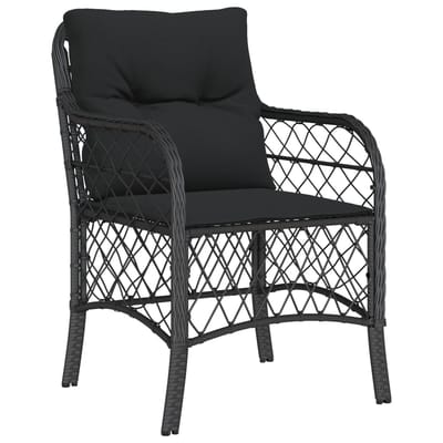 vidaXL - 9-delige - Tuinset - poly - rattan - zwart
