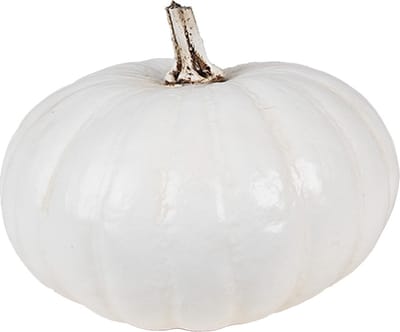 Clayre & Eef Decoratie Pompoen Ø 17x13 cm Wit Polyresin Herfst decoratie