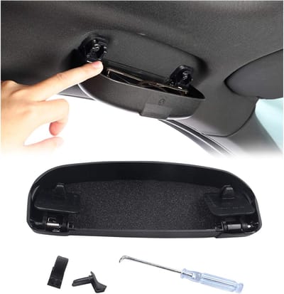 Famanu – Brillenkoker voor Benz GLA X156 / W205 / GLC X253 / B-klasse W246 / A-klasse W176 auto zonneklep organizer zonnebrilhouder auto brillenhouder opbergdoos organizer