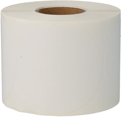 500 Etiketten Stickers Rond Wit 50 mm op Rol Gekleurd - Sluitzegels Markeringspunten Blanco Labels - Dappaz
