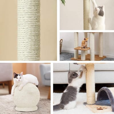 Sisal Touw - Natuurlijk Touw - Kattenkrabpaal Reparatie - Duurzaam Materiaal - 100 meter - Natuurlijk