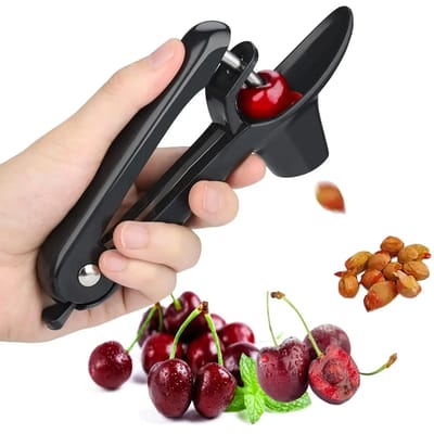 Dénoyauteur de cerises et d'olives de 7,8 pouces, outil pour enlever les noyaux, les graines, les graines, les accessoires de cuisine beige