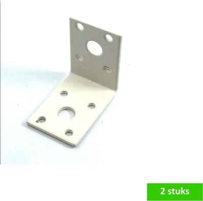 TQ4U verbindingshoek | 50 x 50 x 35 mm | 3 mm dik | wit gelakt | 2 STUKS