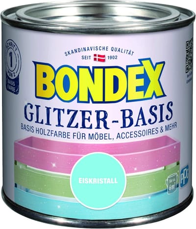 Bondex 424679 Glitter Base Ice Crystal 0,5 L - Verf met glitter voor 6m² - Glitterverf beschermt het hout en creëert glinsterende blikvangers