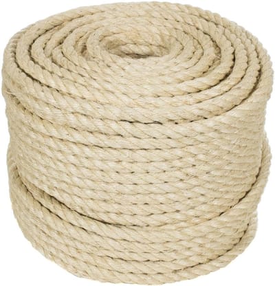Twisted Sisal Touw - Natuurlijk Touw - Buiten Projecten - Vochtbestendig Weerbestendig - 3/4 Inch 50 Voet - Natuurlijk