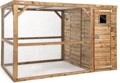 Wood Selections Volière Timo - Vogelkooi - vogelhuis voor buiten - papegaaienkooi - dierenverblijf - Vogelren - vogelverblijf