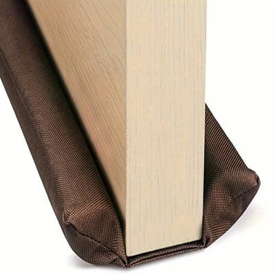 Livano Dubbele Tochtrol - Windstopper - Tochtstrip - Kussen Voor Deur - Tochtstopper - Deurborstel - Draft Stopper - Tochthond - Tochtband - Tochtkussen - Bruin