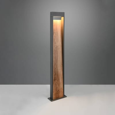 LED Tuinverlichting - Staand Buitenlamp - Trio Selman XL - 11W - Warm Wit 3000K - Spatwaterdicht IP44 - Bruin - Aluminium