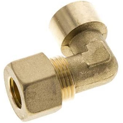 G 3/8'' x 12mm Messing L-Knelfitting 90 graden 75 Bar DIN EN 1254-2