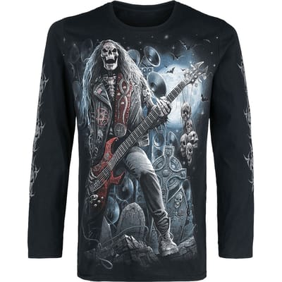 Spiral - Gothic Shirt met lange mouwen - Grim Rocker - L - voor Mannen - zwart
