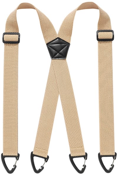 Verstelbare Y-vormige bretels met draaiklippen - 120 cm lange zwarte unisex bretels voor werk, feest en reizen-Karabijnhaakriemen - Khaki