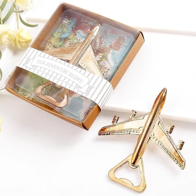 Thijox - Vliegtuig Flesopener | Schattige Vliegtuig Decoratie | Verjaardagscadeau Voor Piloten, Reizigers & Vliegtuigliefhebbers | Geschenkdoos Met We