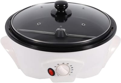Elektrische Koffiebrander - Thuis Branden - Verse Koffie Maken - Grote Capaciteit 1500g - 34cm Breed - Zwart