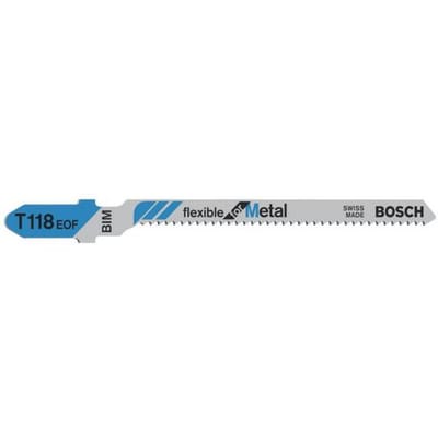 Bosch Accessories 2608634237 Decoupeerzaagblad T 118 EOF Flexible for Metal, verpakking van 5 stuks 5 stuk(s)