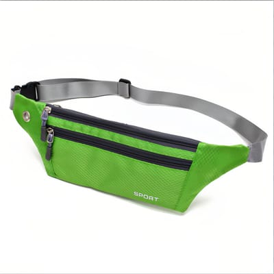 Hardloopriem - Unisex fitness heuptas met telefoonvak (lichtgewicht en duurzaam canvas, geschikt voor fitness/joggen)-bruinen gray