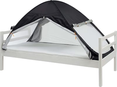 Deryan Luxe Bedtent Pop Up klamboe - 200x90cm - Hoogste kwaliteit Muggennet - 1mm gaas - verduisterend - Zwart