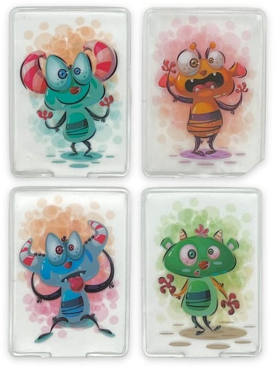 JHUBERS- Handwarmers Oplaadbaar - Herbruikbare Handwarmers - Set van 4 - Tot 55 °C Warmte - Huidvriendelijke Kunststof Hoes - Stijlvolle Motieven - Zakwarmers