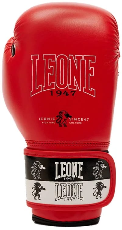 Leone1947 Iconic Junior Kunstleren Bokshandschoenen Rood 6 oz