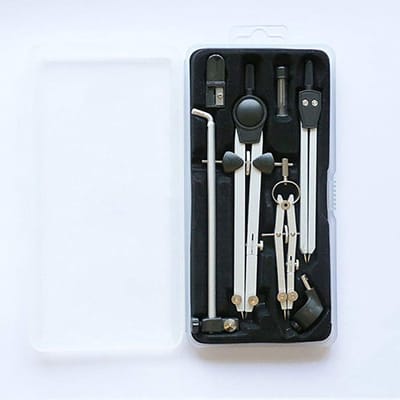 Dailygoods- Passer met Snelle Verstelling - Geometrisch Gereedschap - Robuust en Lichtgewicht - Geschikt voor School - Precisie en Nauwkeurigheid - Zinklegering - Compass