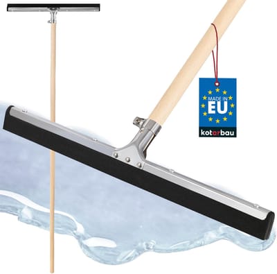 KOTARBAU® Vloertrekker, 45 cm, Houten Steel, 150 cm, Schuimrubber trekker, Voor Binnen En Buiten, Garage Douche Badkamer, Waterschuiver, Schuimrubberen wisser, met Rubberen Lip