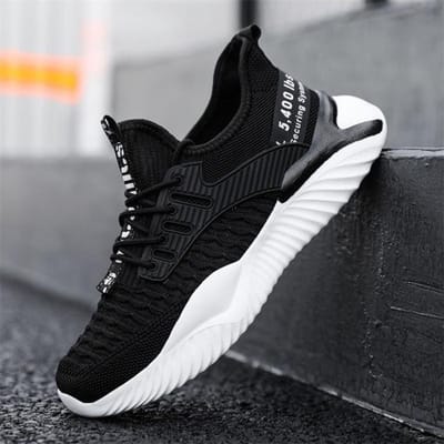 Été Nouveaux Chaussures Homme Mode Homme Baskets Décontractées Version Coréenne Tendance Respirantes Chaussures de Sport de Course Homme 42 noir