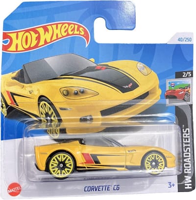 HOT WHEELS HTD20-N521 CORVETTE C6 YELLOW 40/250 (1:64) HW ROADSTERS 2/5