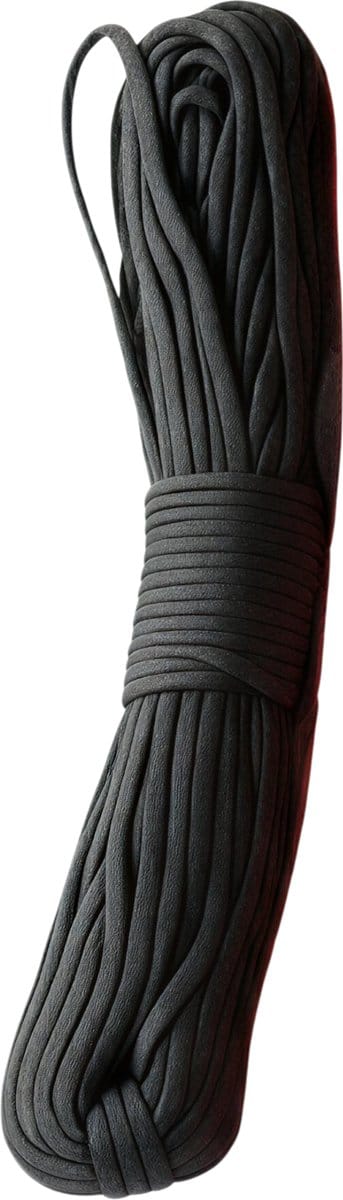 Sterk paracord voor buitenactiviteiten, kamperen en survival - Zwart - Maat 5 M - geschikt voor wandelen, tenten en touwen - duurzaam, flexibel en veelzijdig.