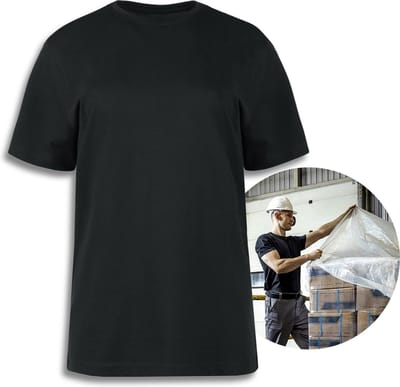 VILS Donkergrijs katoenen unisex T-shirt met ronde hals