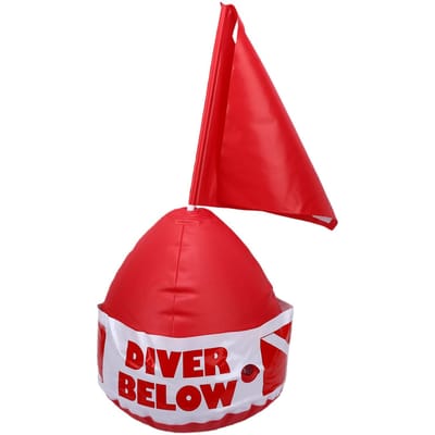 Duikboei PVC Levendige Kleur Duik Opblaasbare Torpedo Boei met Duikvlag voor Zwemmen Snorkelen