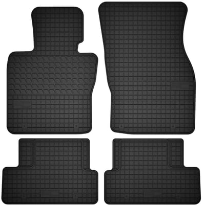 Wielganizator SolidTread - Rubber Vloermatten - 4 Stuks - BMW Bevestiging - Zwart