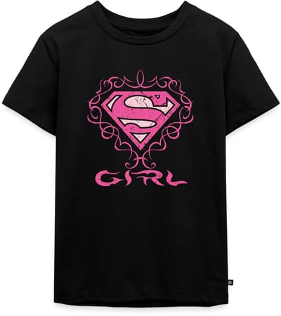 Superman Super Girl S Schild Premium T Shirt Kinderen