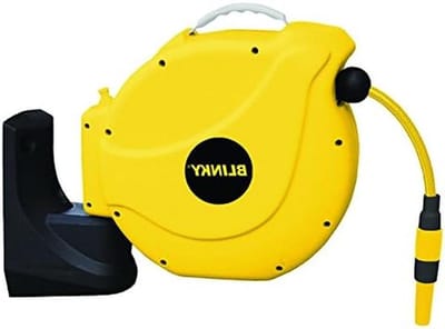Slanghaspel - Slanghouder oprolbaar - Tuinieren waterslang - Automatisch oprollen - 20 meter slang - Geel