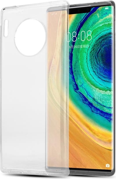 Cadorabo Hoesje geschikt voor Huawei MATE 30 PRO in VOLLEDIG TRANSPARANT - Beschermhoes gemaakt van flexibel TPU Silicone Case Cover