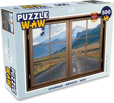 Puzzel Doorkijk - Berg - Weg - Legpuzzel - Puzzel 500 stukjes